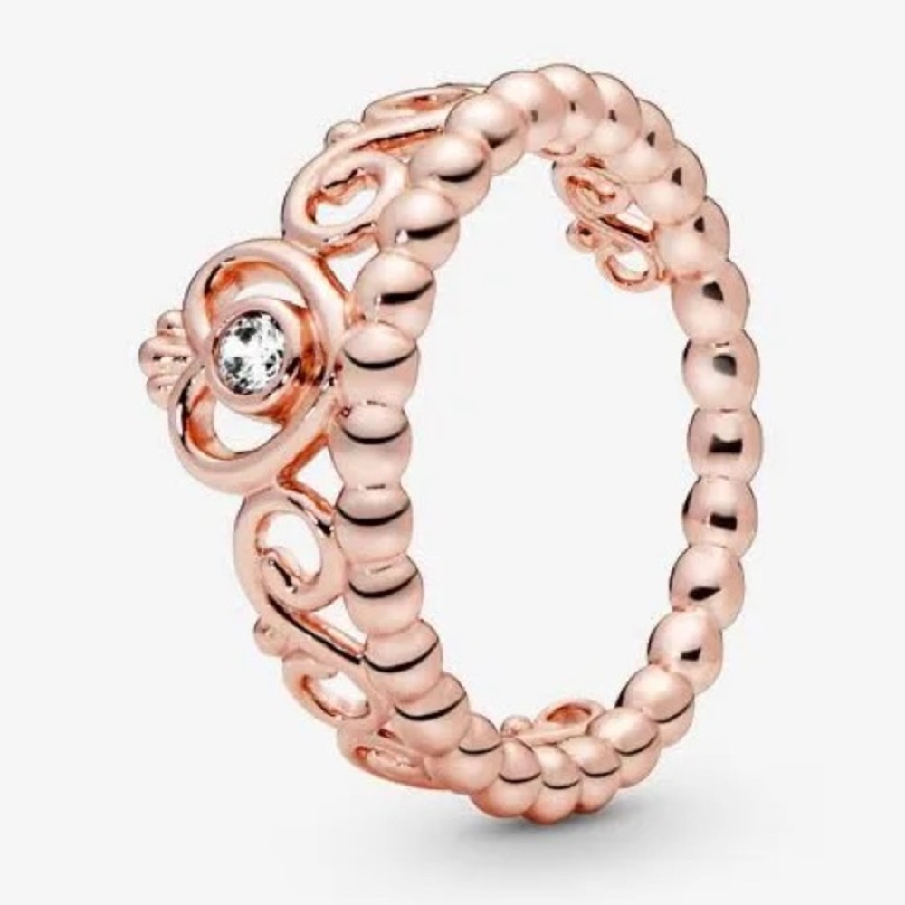 NEW Pandora Rose Gold Princess Tiara Crown Ring - Size 52 / 6